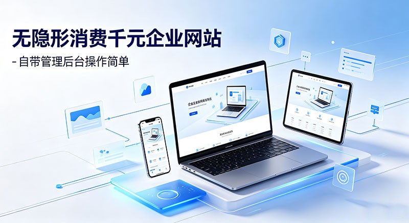 无隐形消费千元企业网站 - 自带管理后台操作简单